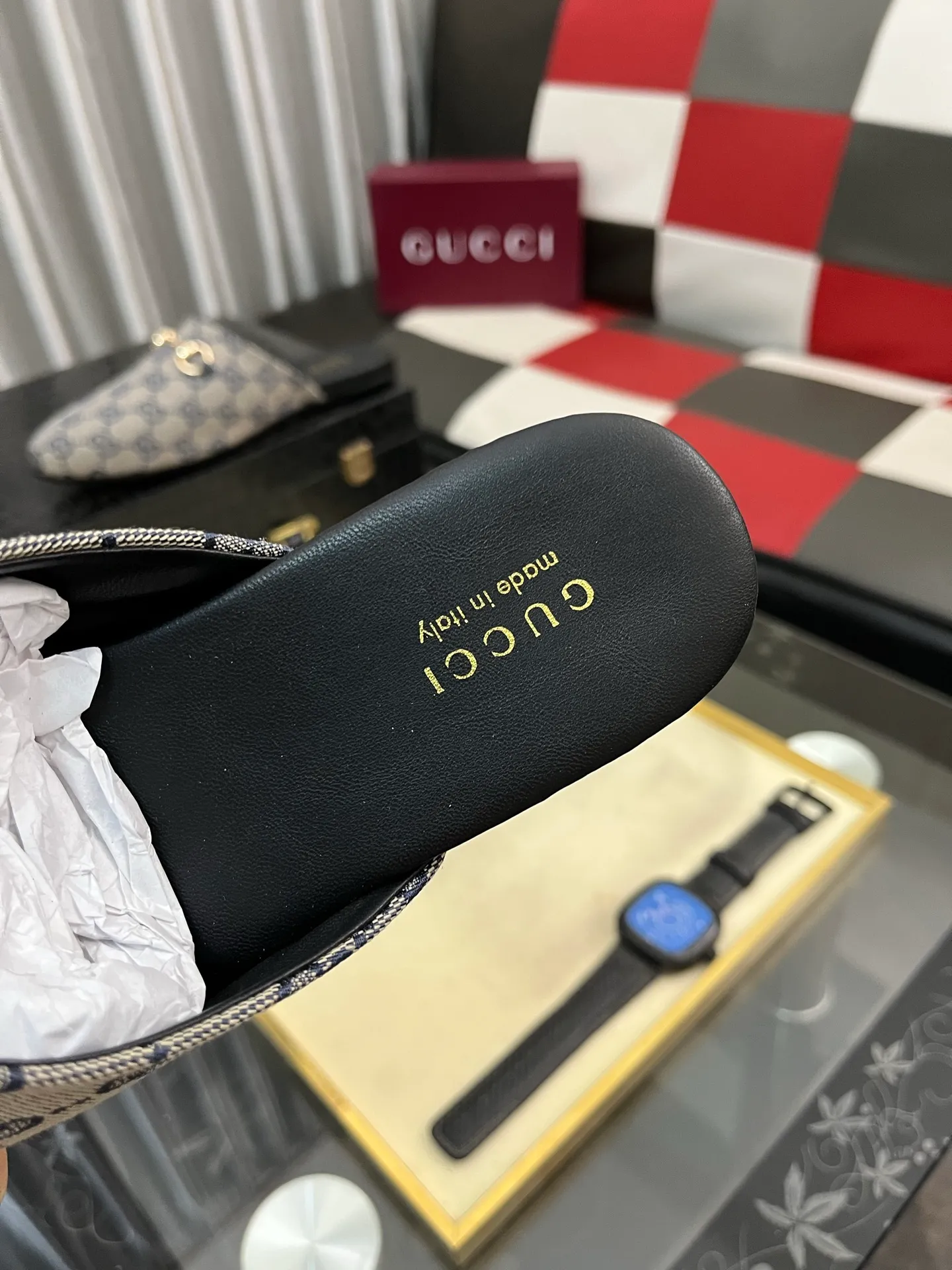 Men's shoes 💰480⌚️⌚️[Gucci] 2024 new season half-slip men's shoes, made of Italian imported first-layer frosted cowhide➕sheepskin lining, original hardware buckle, original combination wear-resistant outsole, real shot 🎬 Very comfortable on the feet, size 36-44